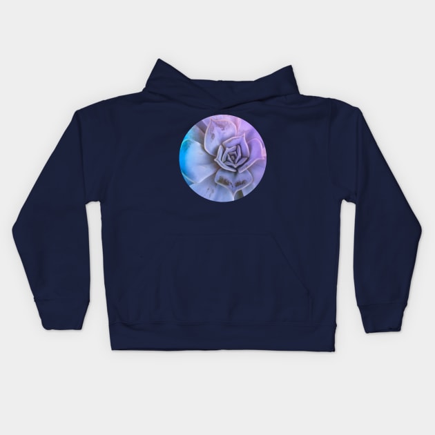 Echeveria succulent plant Kids Hoodie by AnnArtshock